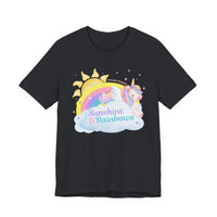 Sunshine & Rainbows Unicorn - Perfectly Sarcastic Tee that Reflects Your Current Attitude