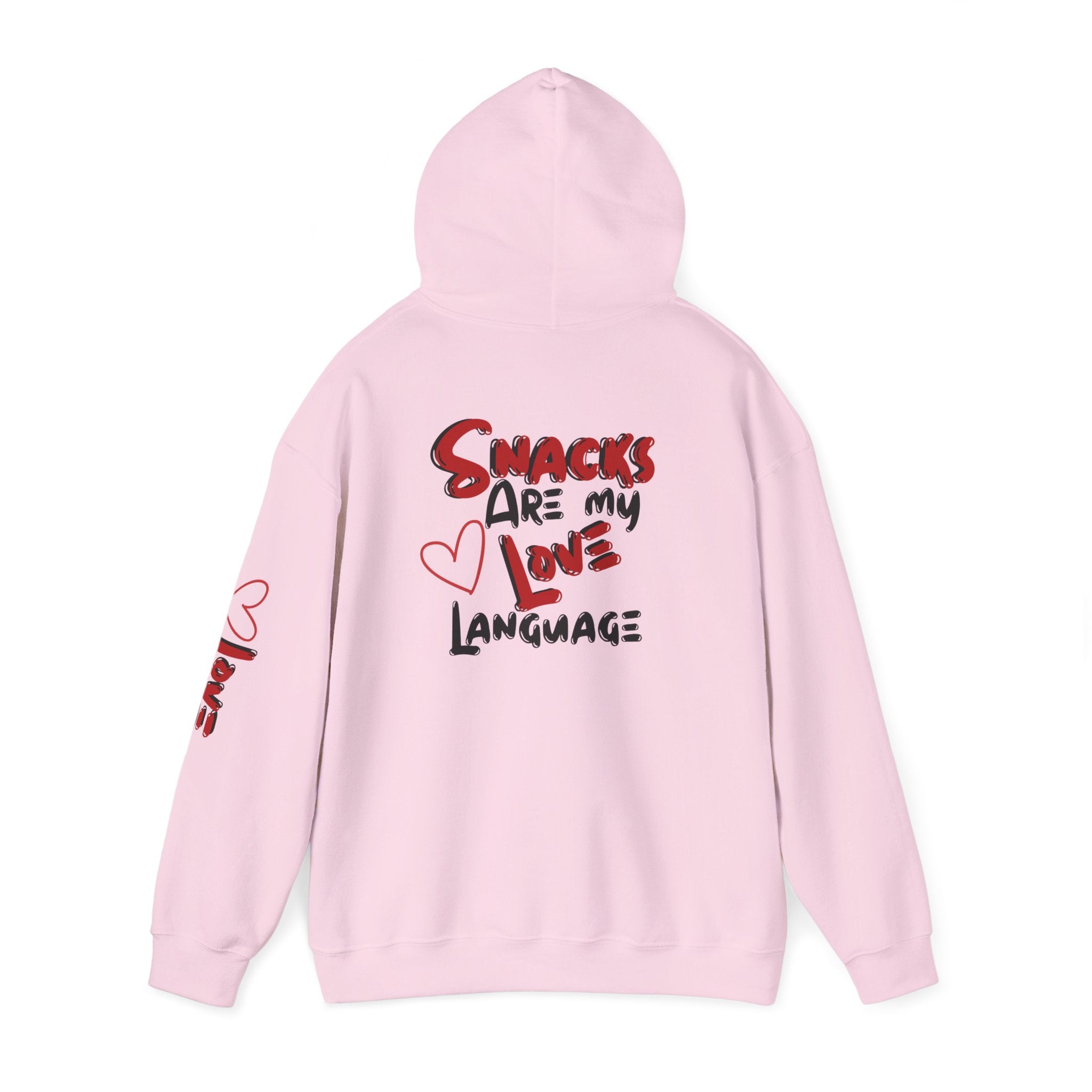 Snacks Are My Love Language Hoodie — Cute Valentine’s Graphic Pullover