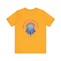 Bootiful in Every Color - Vibrant Rainbow Ghost Tee - Fun Casual T-shirt, Ghost Lovers Apparel, LGBTQ+ Pride Shirt, Halloween Costume Top, Colorful Graphic Tee