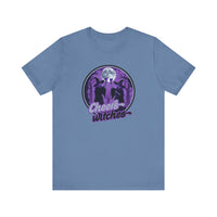 Cheers Witches Short Sleeve Tee - Spooky Vibes, Halloween Shirt, Unisex Graphic Tee, Witchy Apparel, Gift for Witches, Casual Witchwear