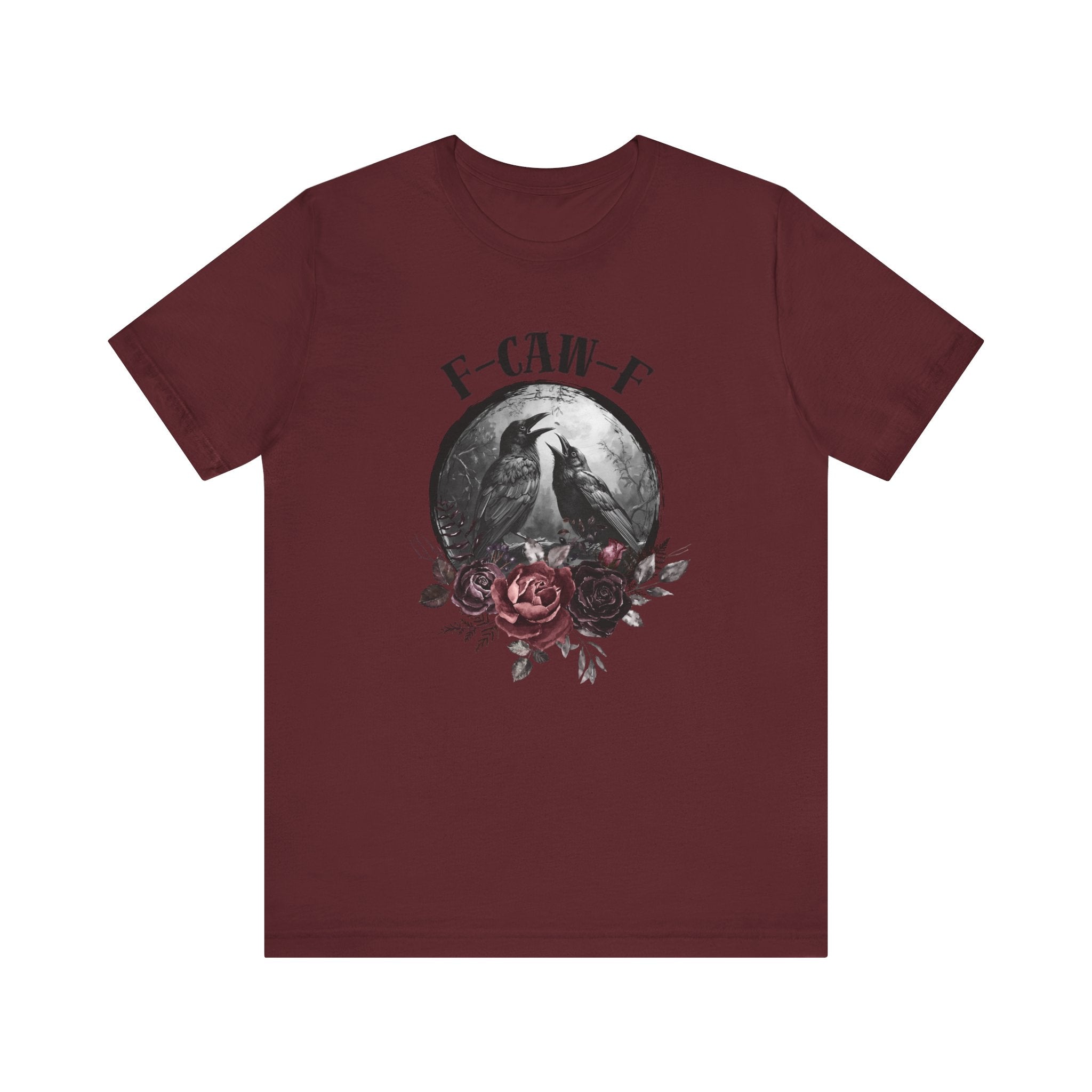 F-Caw-F Crow and Rose Tee, Graphic Tee
