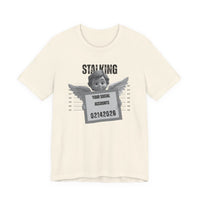 Stalking Your Social Accounts Tee – Funny Mugshot Graphic Valentine's T‑Shirt