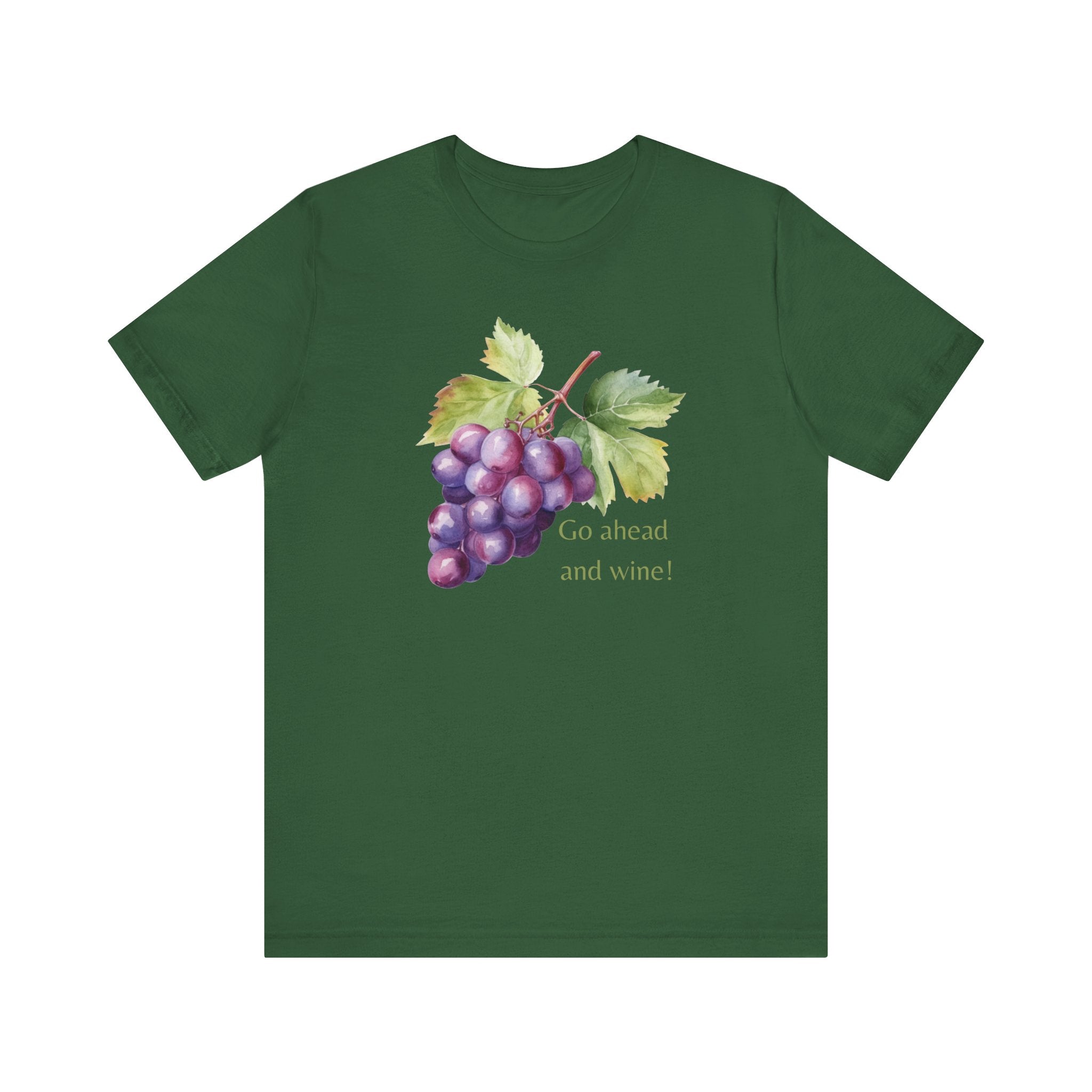 Wine Enthusiast Short Sleeve Tee - "Go Ahead and Wine!" - Casual Wear, Gift for Wine Lovers, Summer Outing Tee, Funny Wine Shirt, [...]