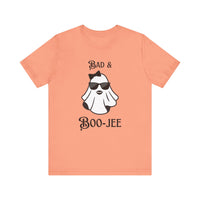 Bad & Boo-Jee Funny Unisex T-Shirt, Cool Graphic Tee, Gift for Dog Lovers, Halloween lovers, Casual Wear for Halloween