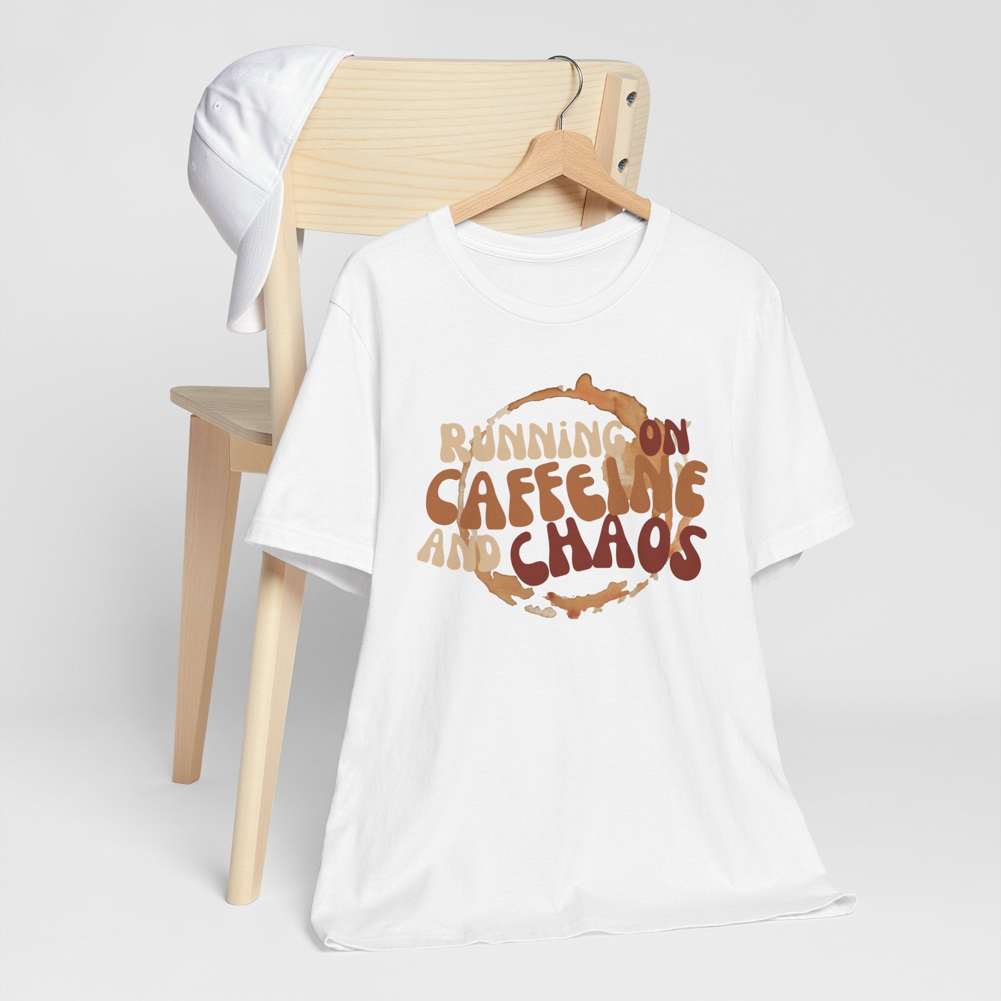 Funny Coffee Lovers Tee, Caffeine Chaos Shirt, Gift for Coffee Addict, Unisex Graphic Tee, Casual Wear, Birthday Present