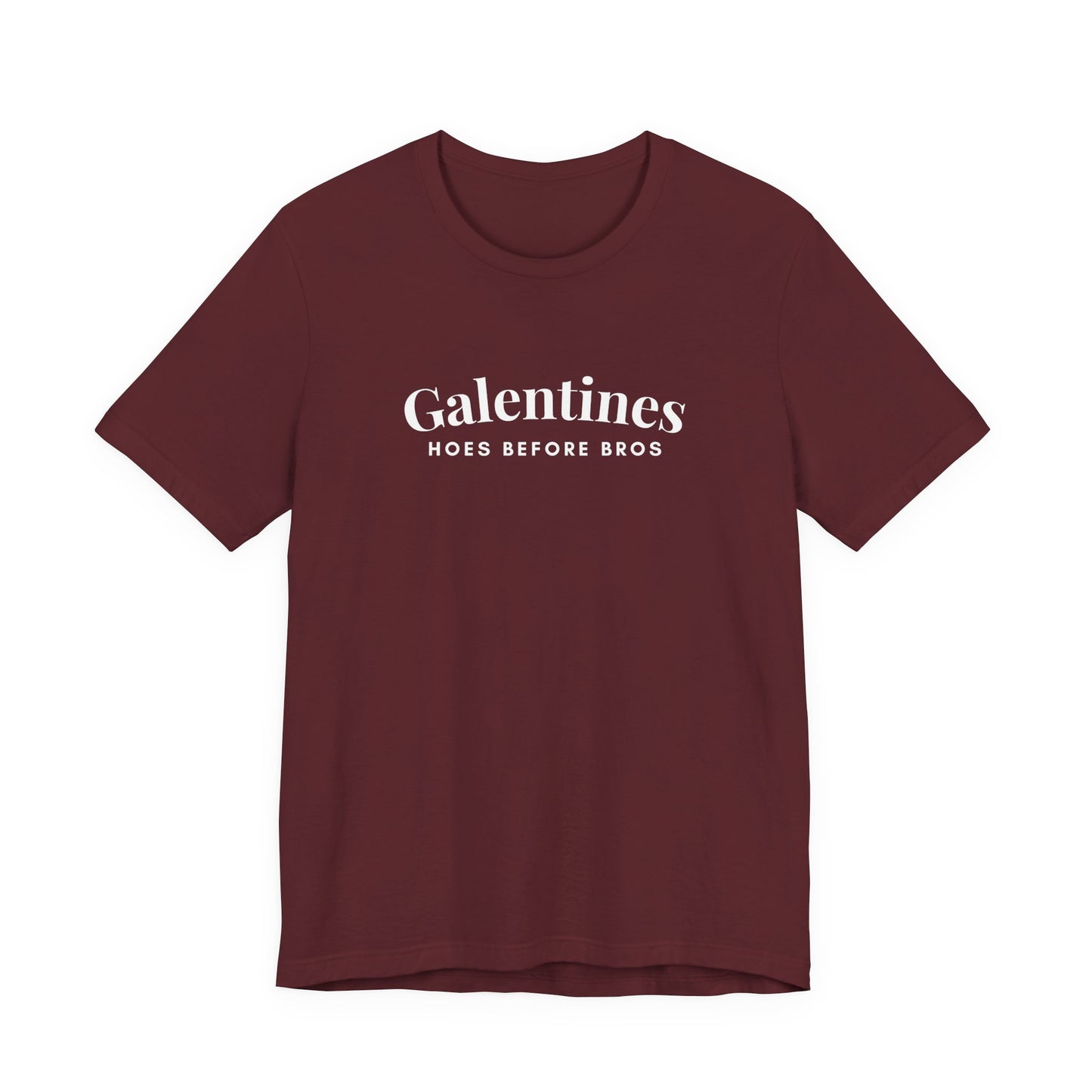 Galentines Hos Before Bros - Funny Graphic Tee for Galentines/Valentines