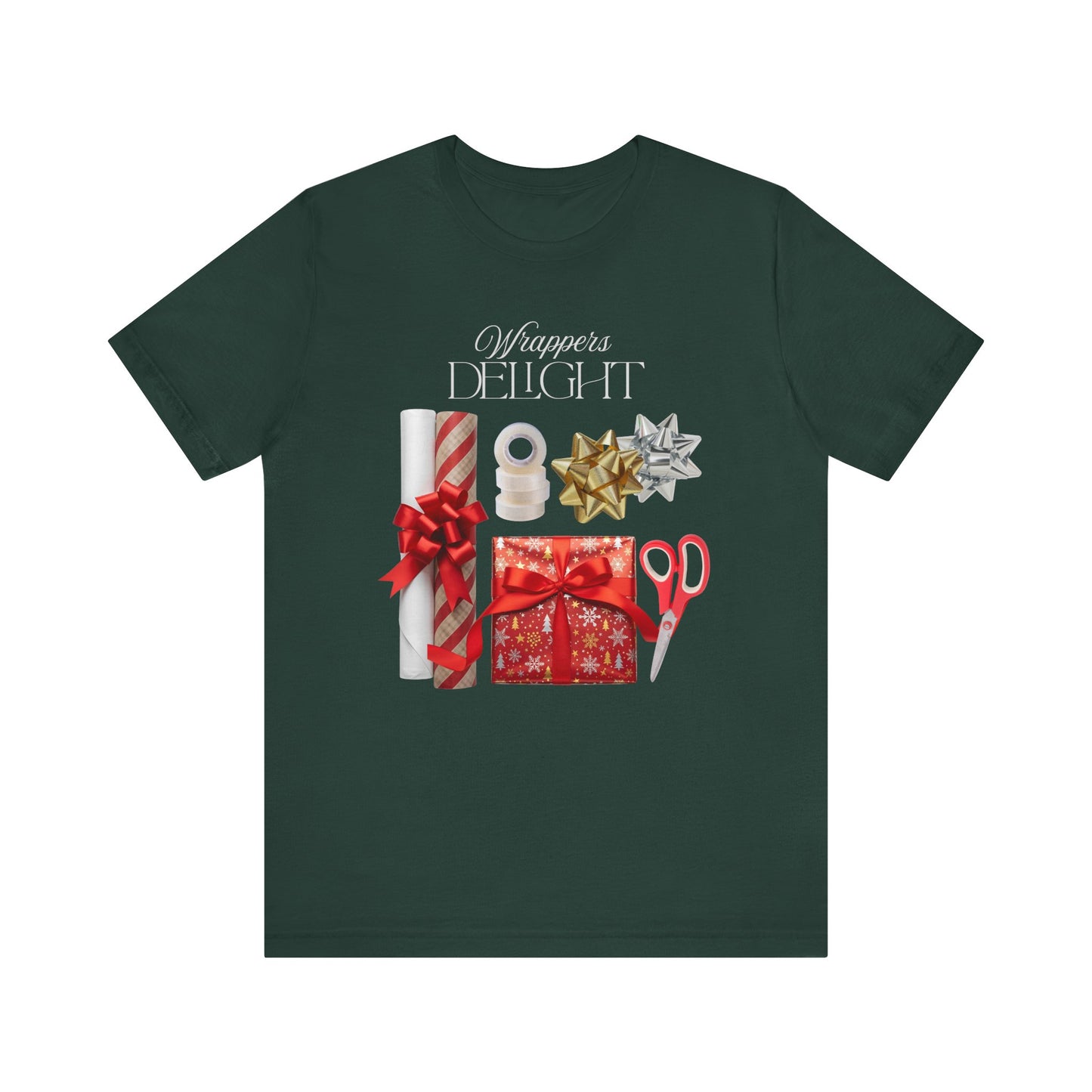 Wrappers Delight, Festive Gift Wrap Tee, Holiday Gift Shirt, Christmas Apparel, Holiday T-Shirt, Seasonal Celebration Wear, Merry Christmas Tee