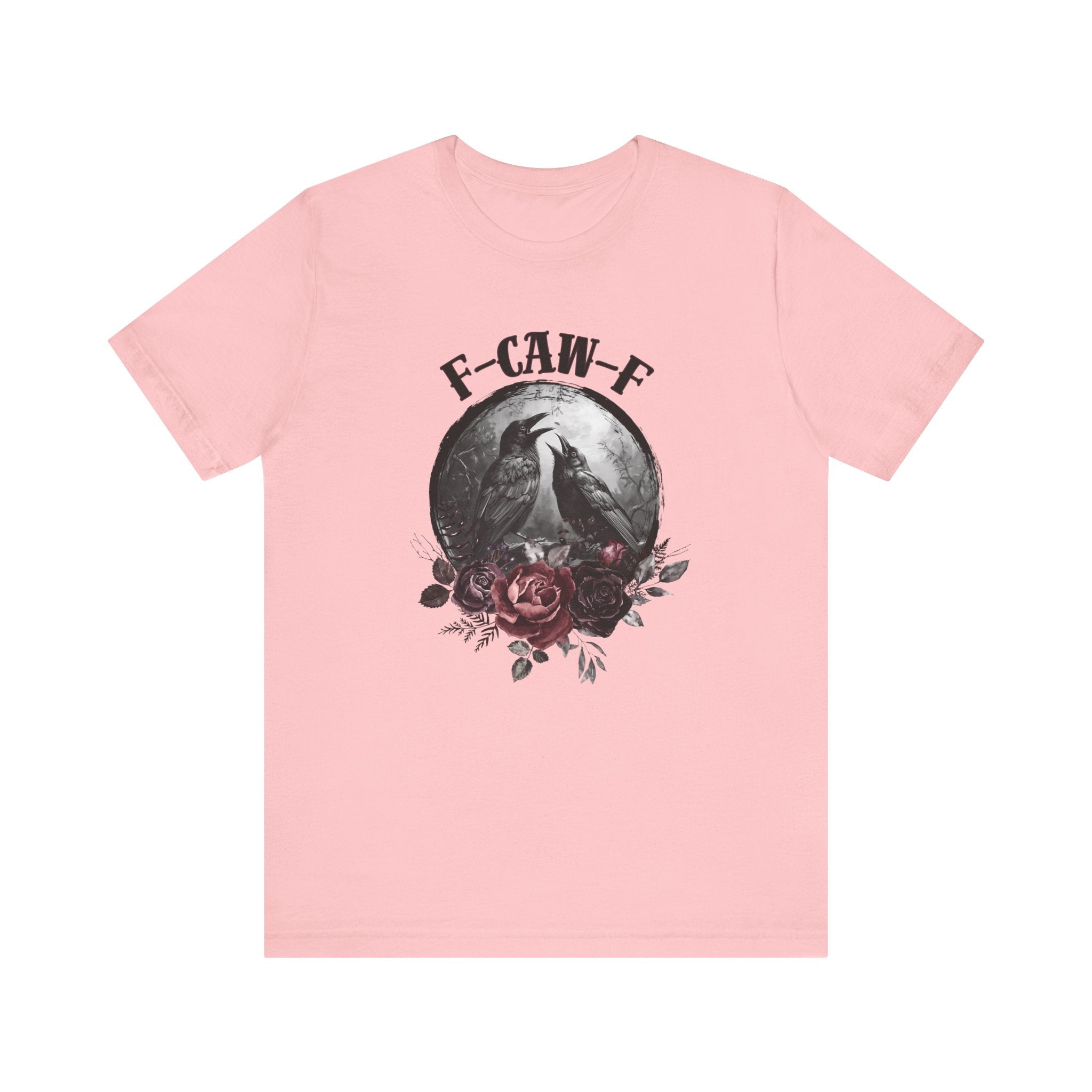 F-Caw-F Crow and Rose Tee, Graphic Tee