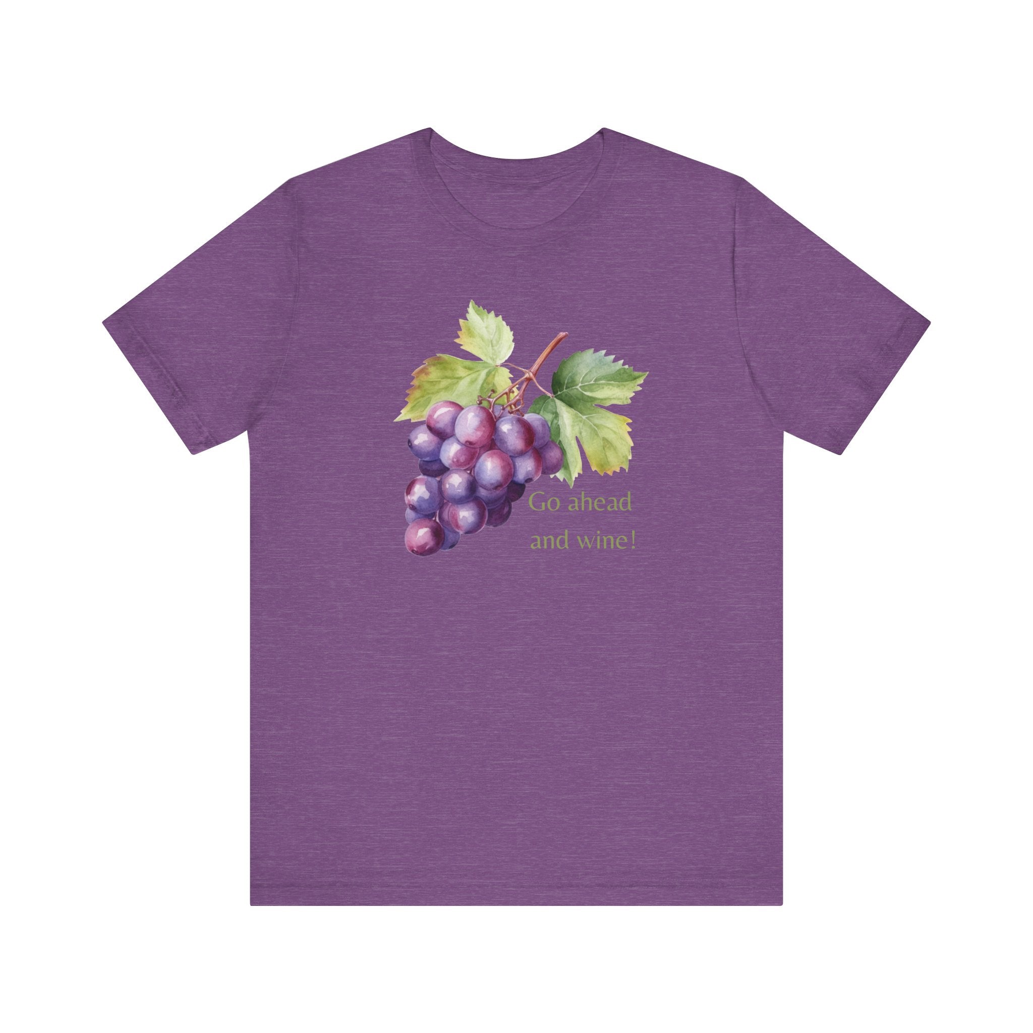 Wine Enthusiast Short Sleeve Tee - "Go Ahead and Wine!" - Casual Wear, Gift for Wine Lovers, Summer Outing Tee, Funny Wine Shirt, [...]
