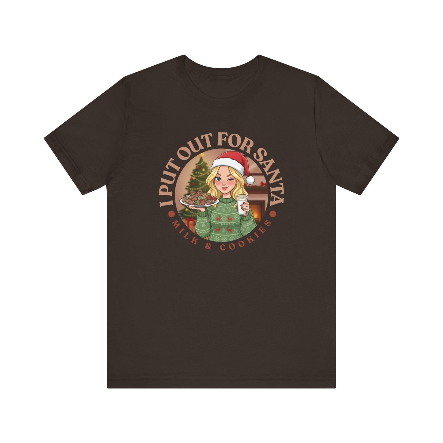 Festive Holiday Tee - "I Put Out for Santa" Christmas Shirt V2