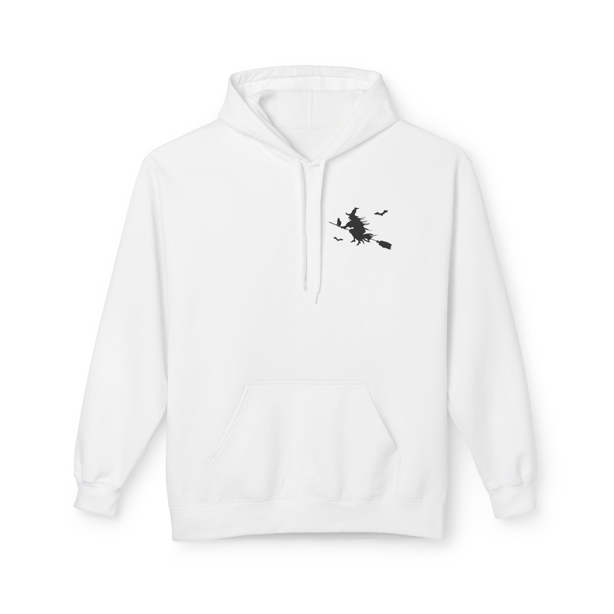 Let's Ride Witches Witchy Broomstick Hoodie, Unisex Midweight Fleece Sweatshirt, Halloween Apparel, Cozy Witch Costume,  Spooky Season