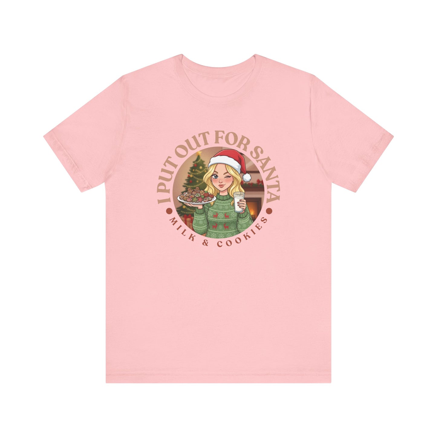 Festive Holiday Tee - "I Put Out for Santa" Christmas Shirt V2