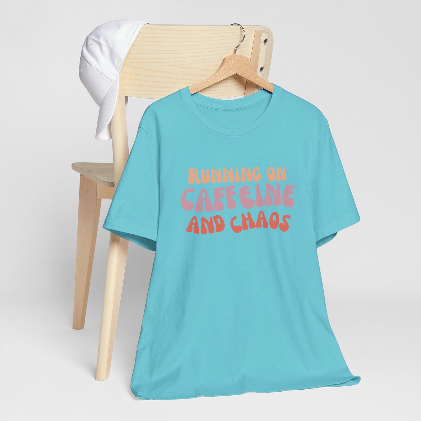 Funny Coffee Lovers Tee, Caffeine Chaos Shirt, Gift for Coffee Addict, Unisex Graphic Tee, Casual Wear, Birthday Present