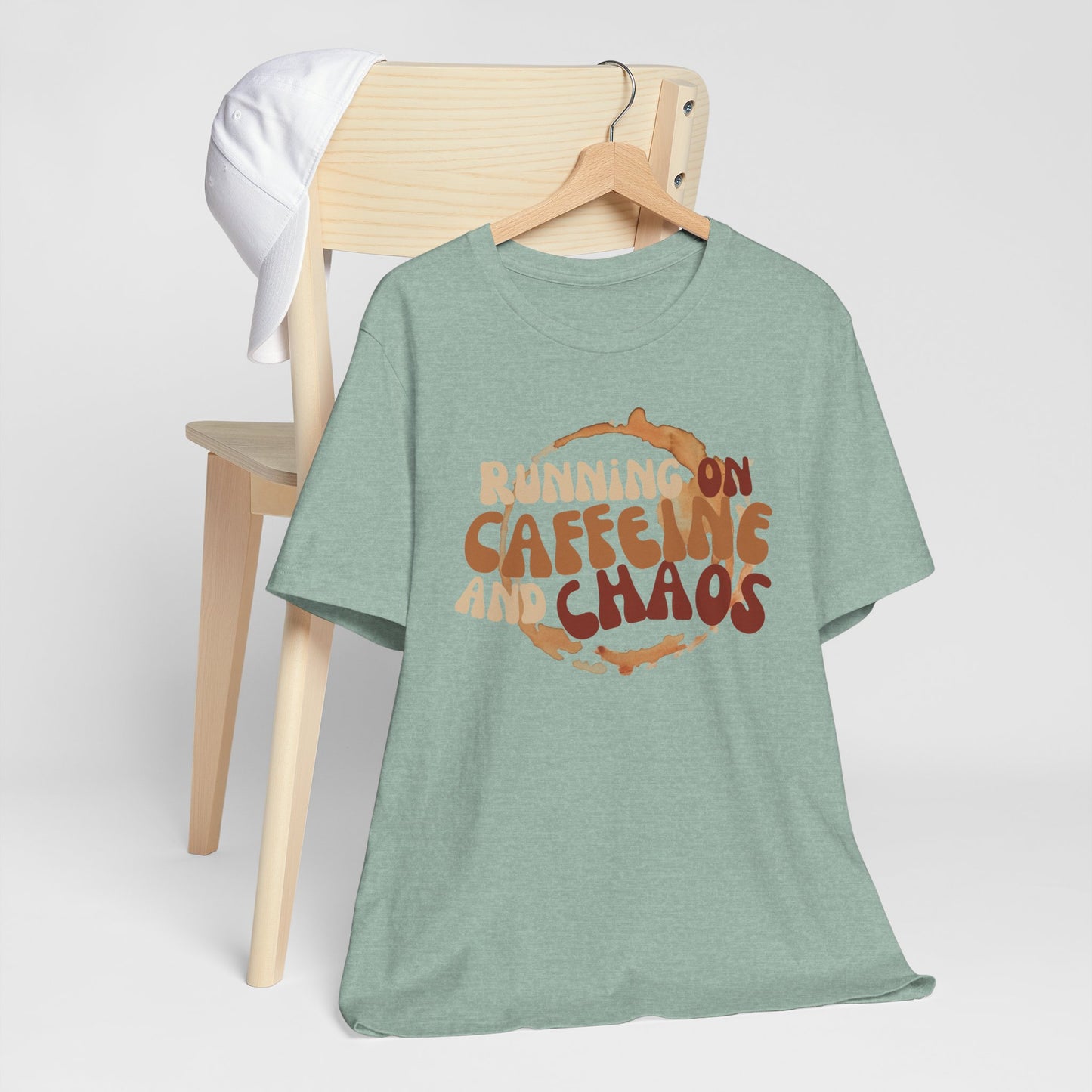 Funny Coffee Lovers Tee, Caffeine Chaos Shirt, Gift for Coffee Addict, Unisex Graphic Tee, Casual Wear, Birthday Present
