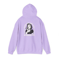 Have the Day you Deserve, Vintage Pin-Up Hoodie — Retro Woman Blowing Kiss Graphic Pullover