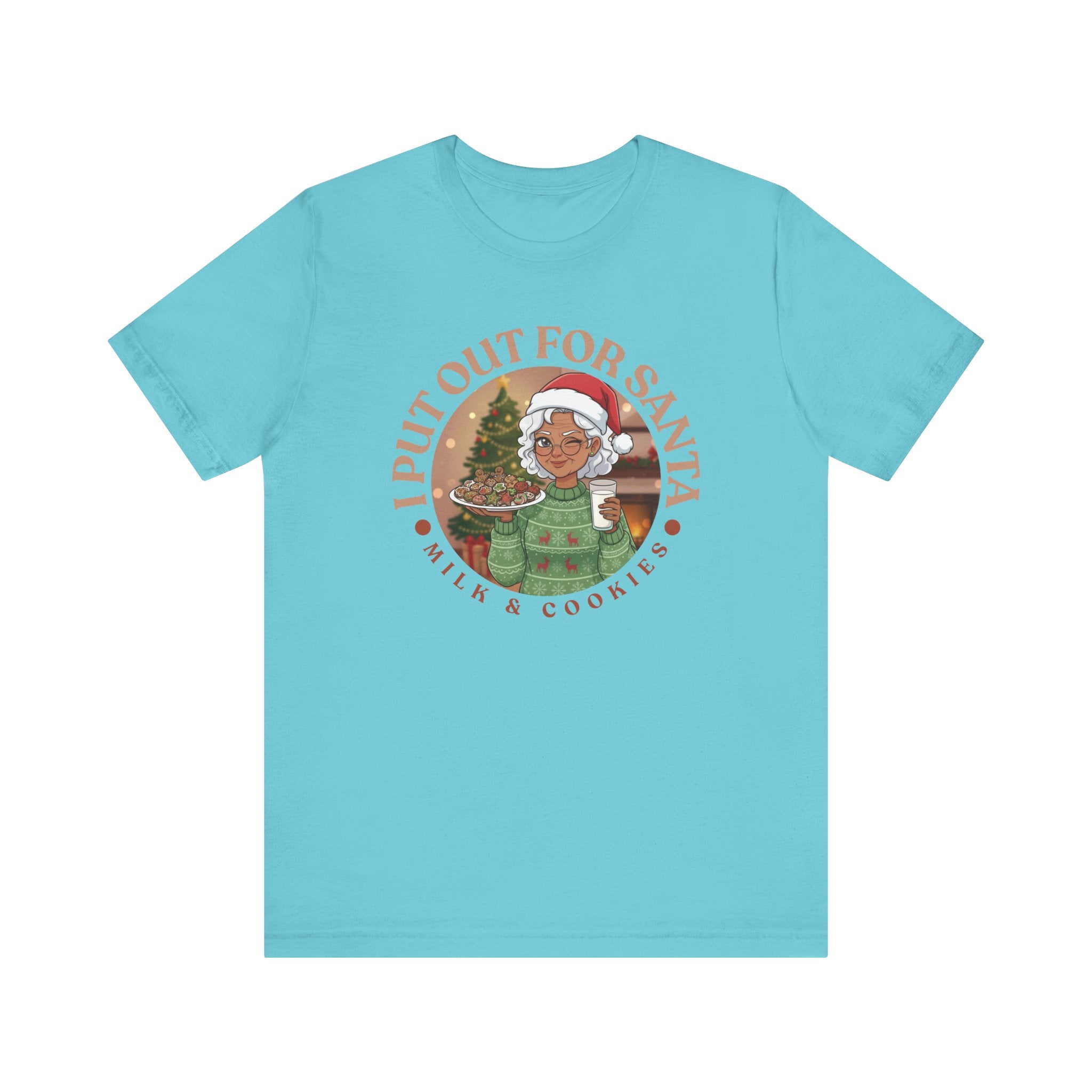 Christmas Humor Tee - 'I Put Out for Santa' Short Sleeve Unisex Shirt V4