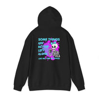 "Some Things Are Better Left Alone" Graphic Pullover - Skull Hoodie