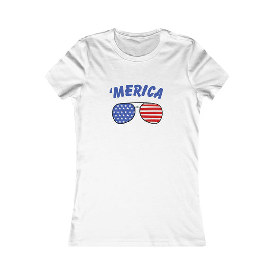 'Merica Women's Favorite Tee | Patriotic Shirt, 4th of July Top, Summer Graphic Tee, Independence Day Gift, Casual Wear