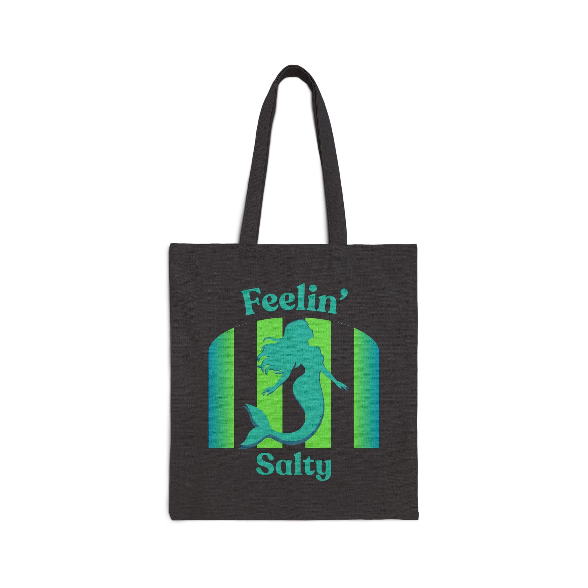 Feelin' Salty Mermaid Tote Bag — Beachy Canvas Shopping Tote