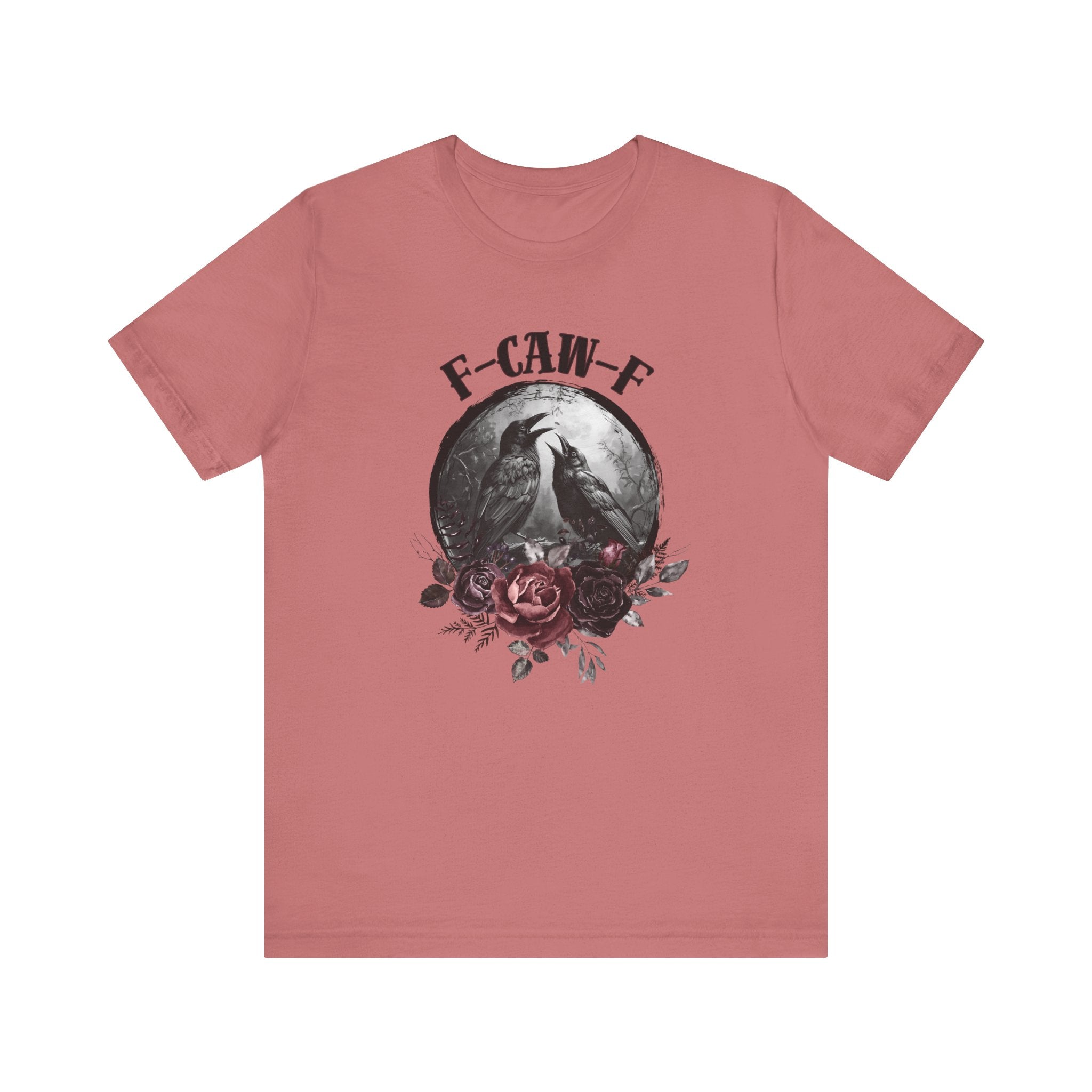F-Caw-F Crow and Rose Tee, Graphic Tee