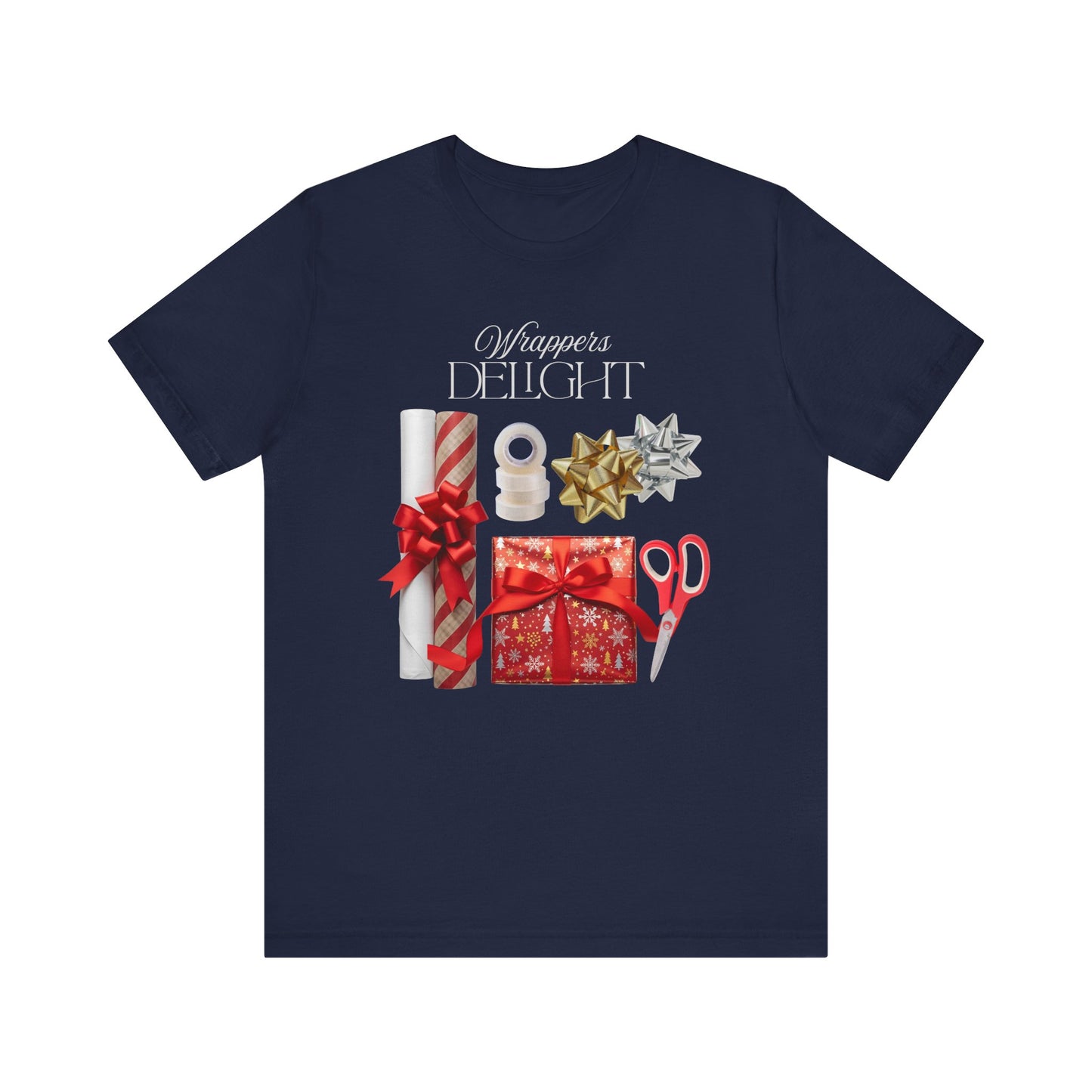 Wrappers Delight, Festive Gift Wrap Tee, Holiday Gift Shirt, Christmas Apparel, Holiday T-Shirt, Seasonal Celebration Wear, Merry Christmas Tee