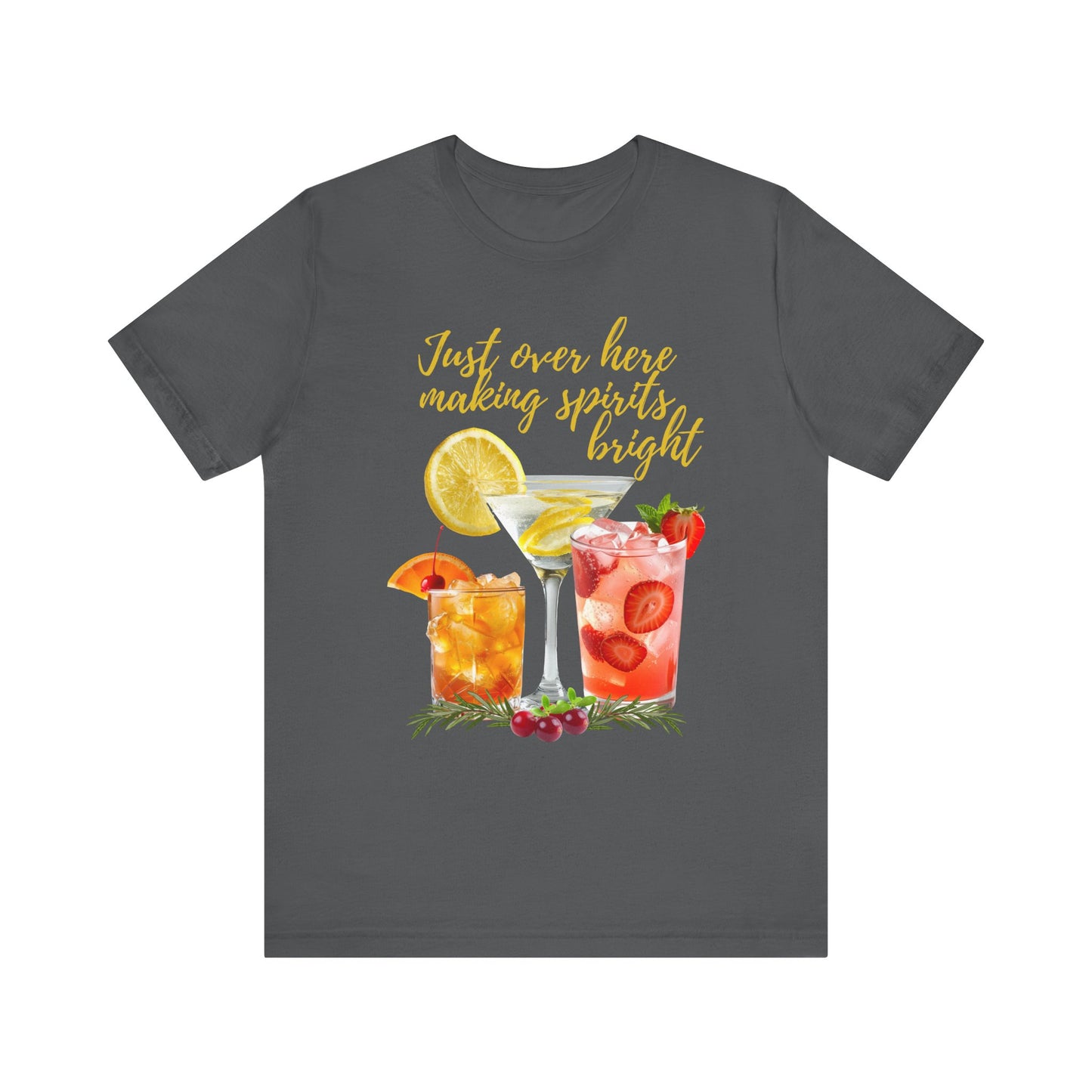 Making Spirits Bright Cocktail T-Shirt funny Christmas Shirt Women