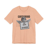 Contraband Mugshot Angel Tee — Funny 'Purse Shooters' Graphic T-Shirt