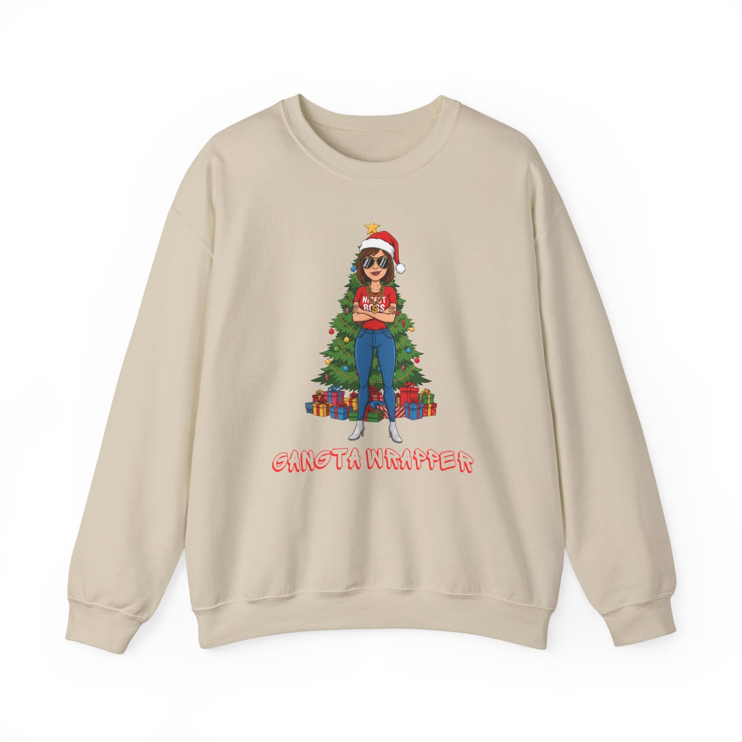 Holiday Crew Neck - featuring a Gangsta Wrapper