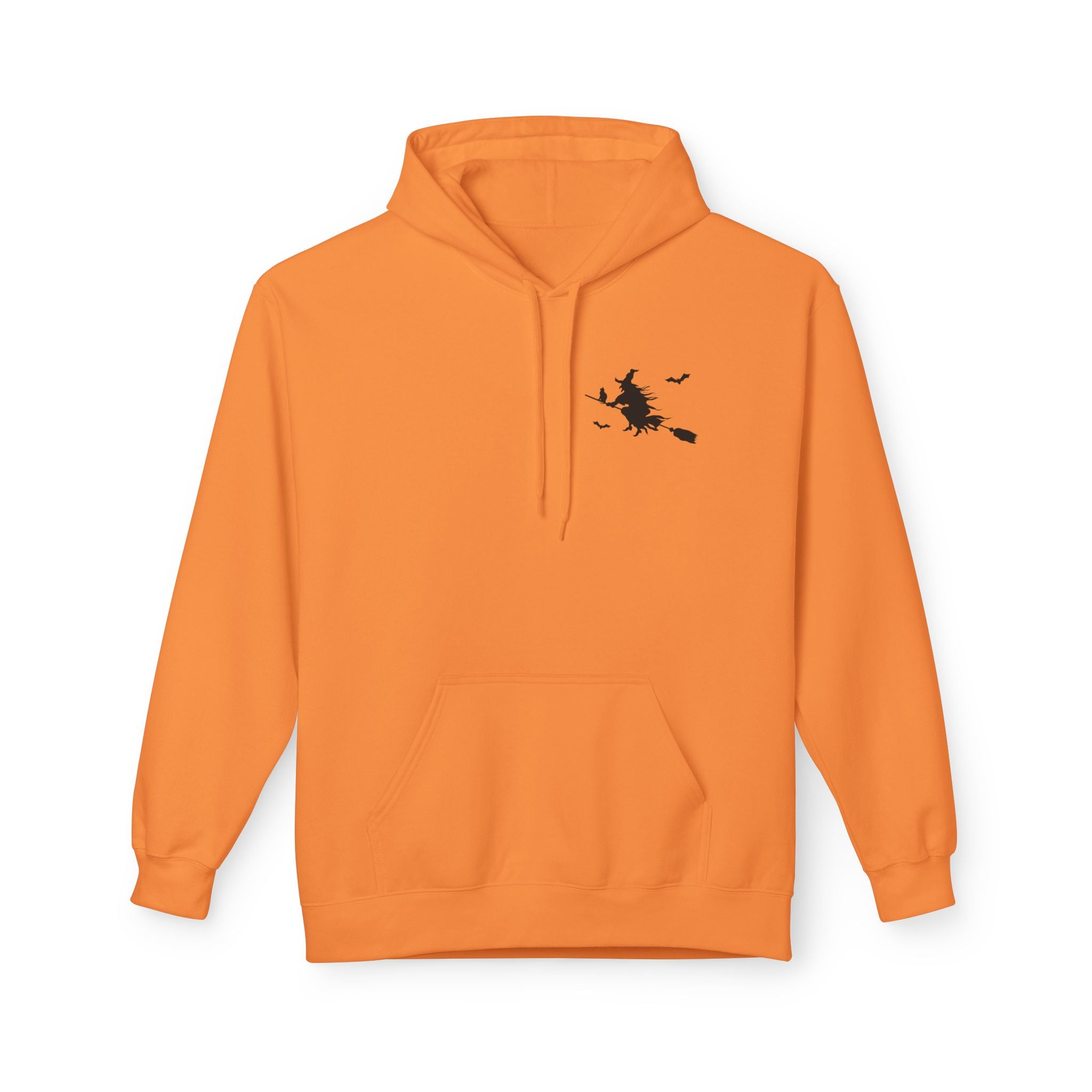 Let's Ride Witches Witchy Broomstick Hoodie, Unisex Midweight Fleece Sweatshirt, Halloween Apparel, Cozy Witch Costume,  Spooky Season