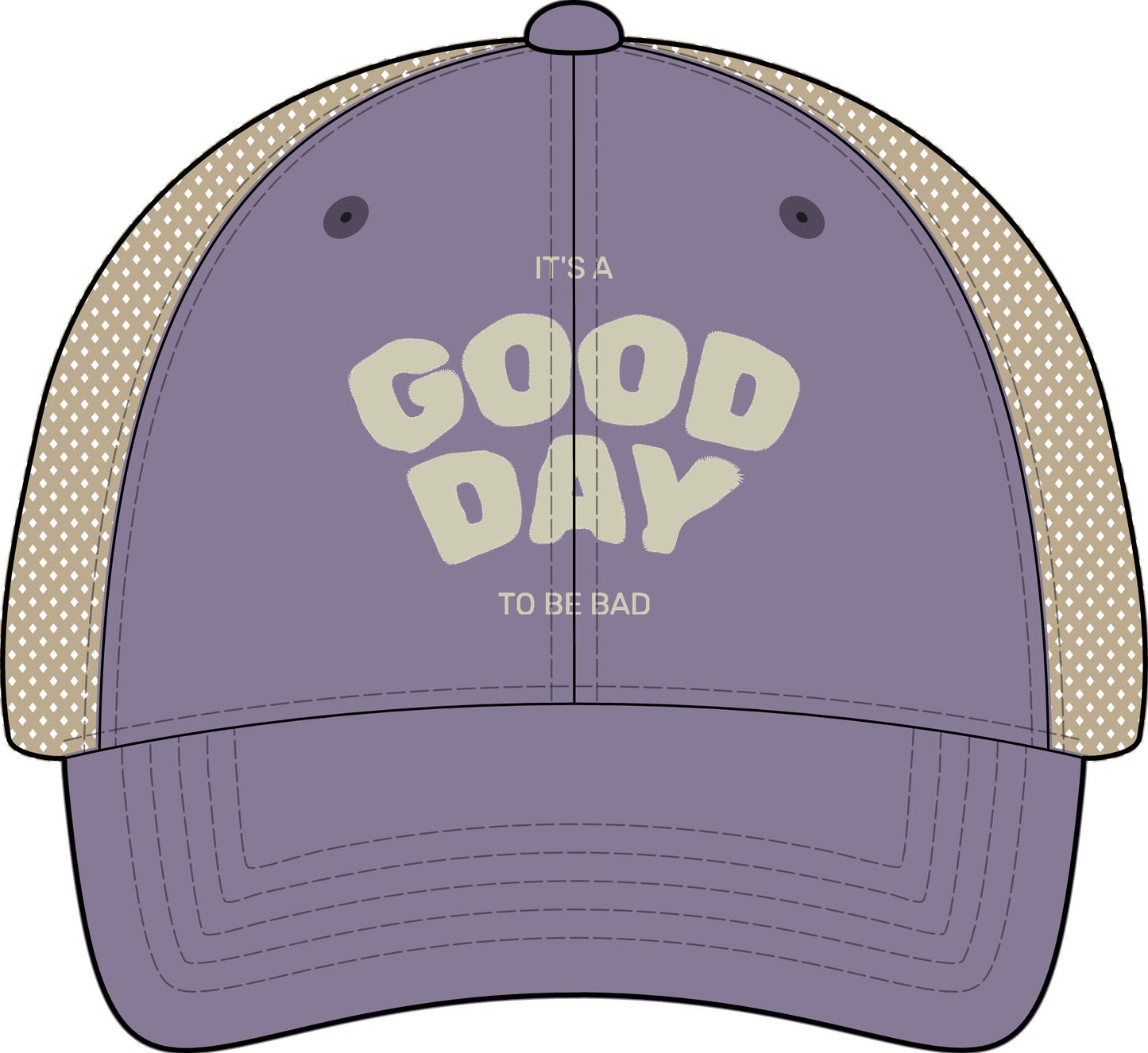 It's a Good Day to be Bad Cap - Women's Washed Mesh-Back Cap