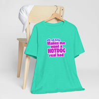 4th of July Hotdog Tee, Funny BBQ Shirt, Summer Celebration Outfit, Independence Day Gift, Casual Everyday Wear