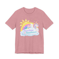 Sunshine & Rainbows Unicorn - Perfectly Sarcastic Tee that Reflects Your Current Attitude