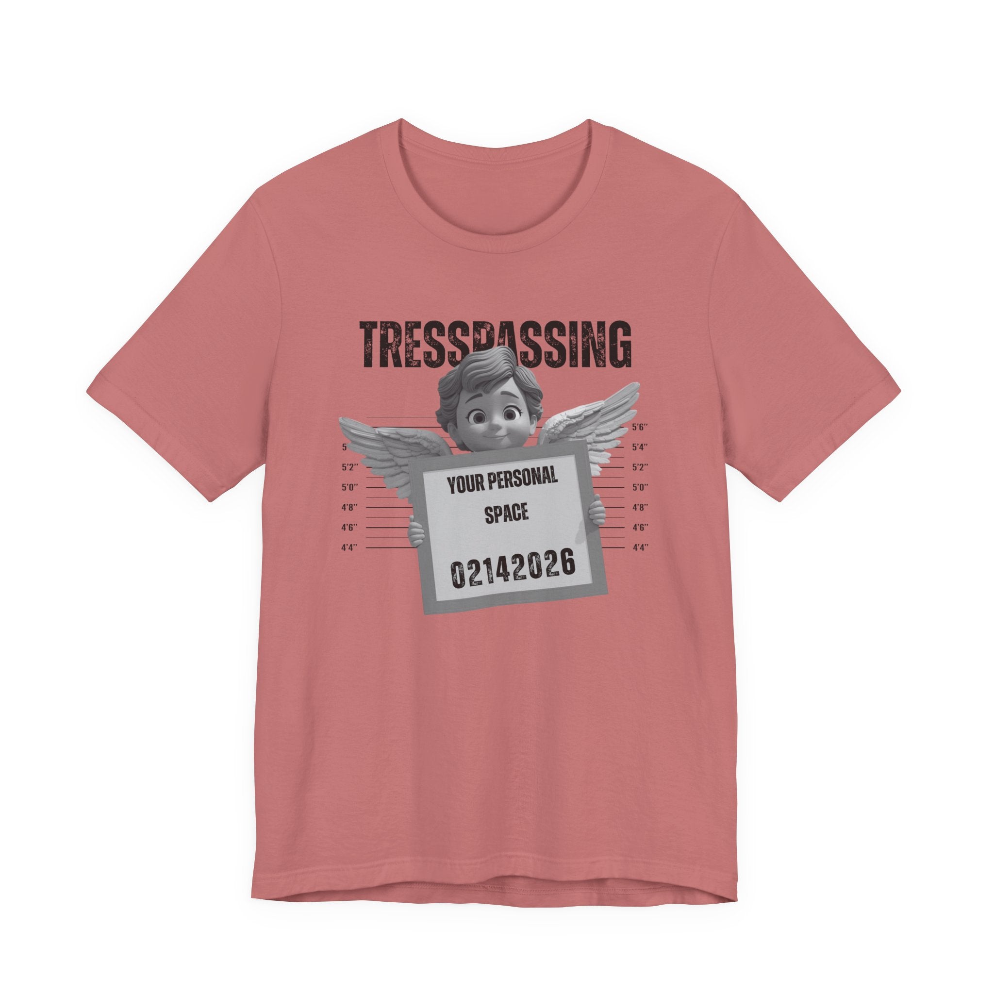 TRESPASSING:  (Mugshot Angel Design) - Valentine's Tee
