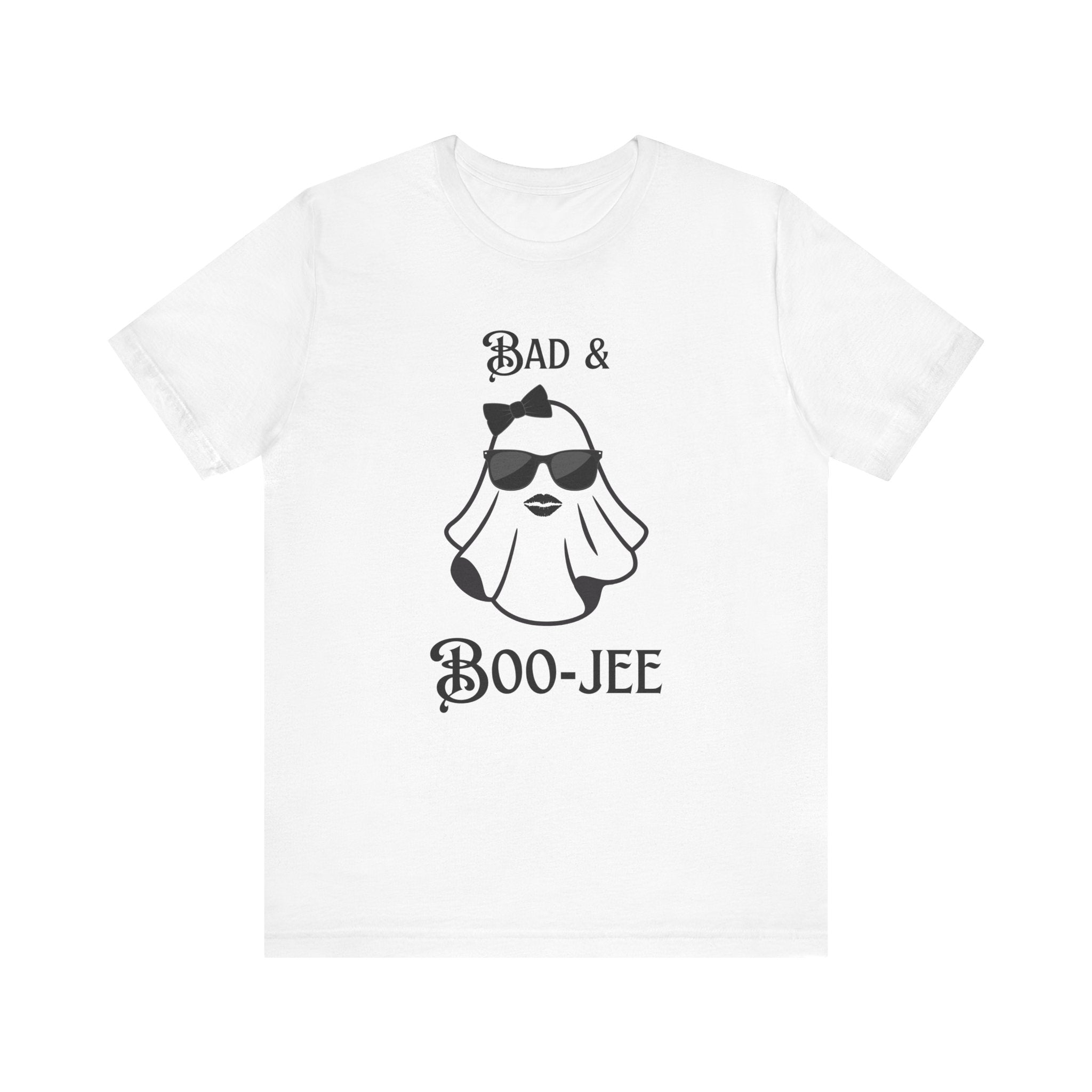 Bad & Boo-Jee Funny Unisex T-Shirt, Cool Graphic Tee, Gift for Dog Lovers, Halloween lovers, Casual Wear for Halloween