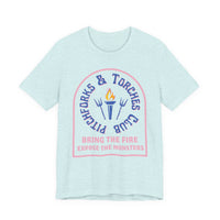 Torch Club T‑Shirt — "Pitchforks & Torches Club: Bring the Fire, Expose the Monsters"