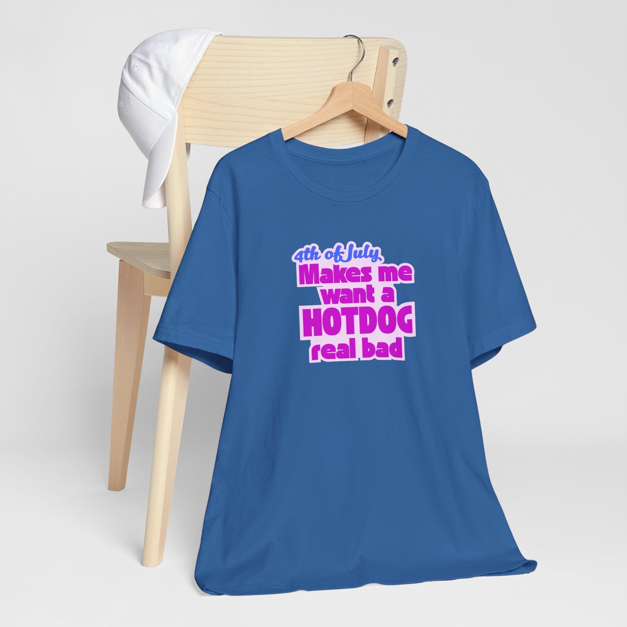 4th of July Hotdog Tee, Funny BBQ Shirt, Summer Celebration Outfit, Independence Day Gift, Casual Everyday Wear