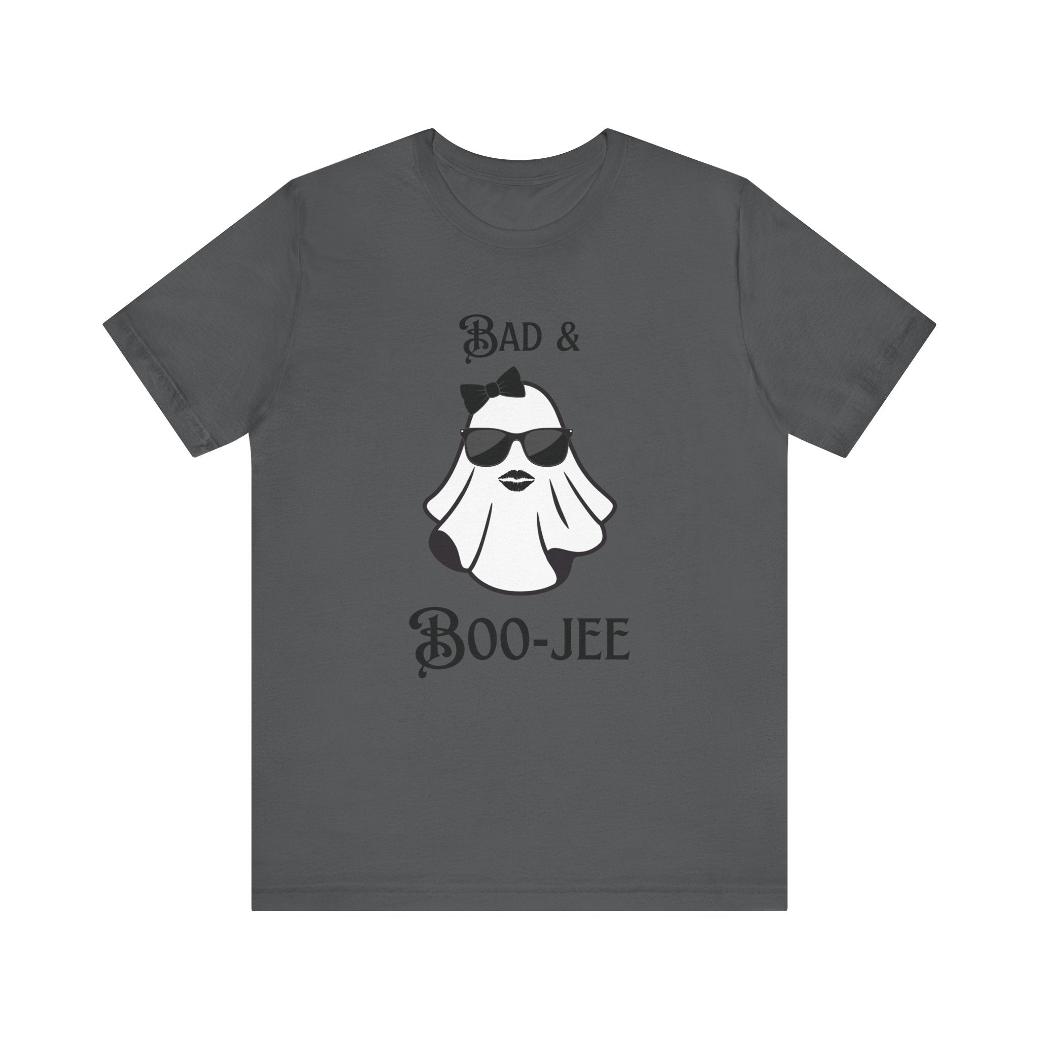 Bad & Boo-Jee Funny Unisex T-Shirt, Cool Graphic Tee, Gift for Dog Lovers, Halloween lovers, Casual Wear for Halloween