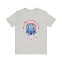 Bootiful in Every Color - Vibrant Rainbow Ghost Tee - Fun Casual T-shirt, Ghost Lovers Apparel, LGBTQ+ Pride Shirt, Halloween Costume Top, Colorful Graphic Tee