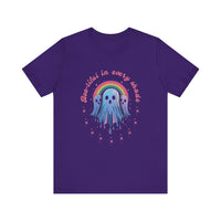 Bootiful in Every Color - Vibrant Rainbow Ghost Tee - Fun Casual T-shirt, Ghost Lovers Apparel, LGBTQ+ Pride Shirt, Halloween Costume Top, Colorful Graphic Tee