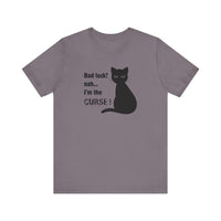 Black Cat Curse Tee: Funny T-Shirt, Cat Lovers Gift, Spooky Halloween Apparel, Unique Animal Shirt, Cozy Everyday Wear