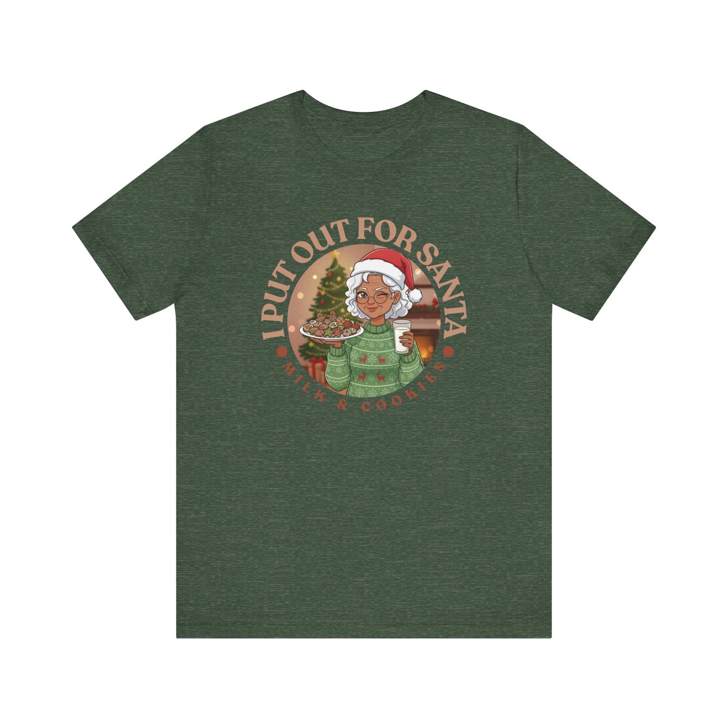 Christmas Humor Tee - 'I Put Out for Santa' Short Sleeve Unisex Shirt V4