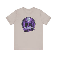 Cheers Witches Short Sleeve Tee - Spooky Vibes, Halloween Shirt, Unisex Graphic Tee, Witchy Apparel, Gift for Witches, Casual Witchwear