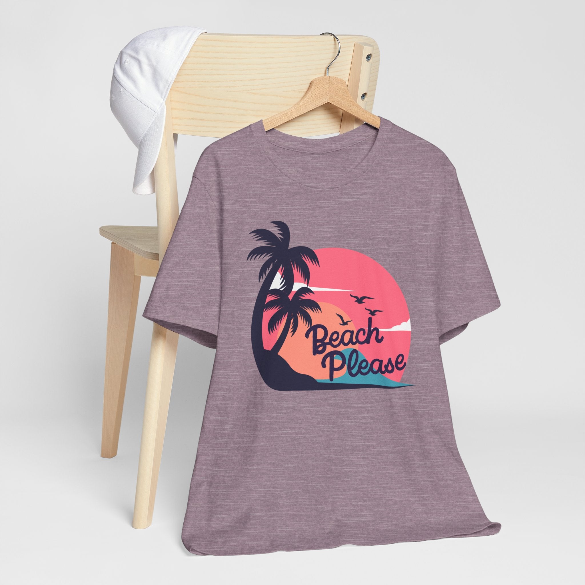 Beach Please Tee - Fun Unisex Jersey T-Shirt for Summer, Beach Lovers, Vacation Wear, Travel Gift, Relaxation Apparel