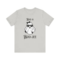 Bad & Boo-Jee Funny Unisex T-Shirt, Cool Graphic Tee, Gift for Dog Lovers, Halloween lovers, Casual Wear for Halloween