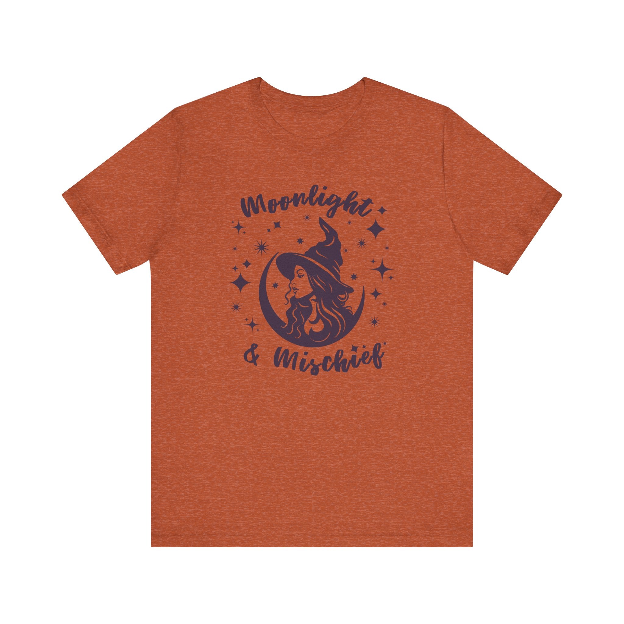 Moonlight & Mischief Witchy Tee - Unisex Short Sleeve Shirt for Halloween, Gifts for Her, Witchy Vibes, Casual Wear, Cozy Style