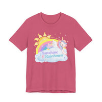 Sunshine & Rainbows Unicorn - Perfectly Sarcastic Tee that Reflects Your Current Attitude