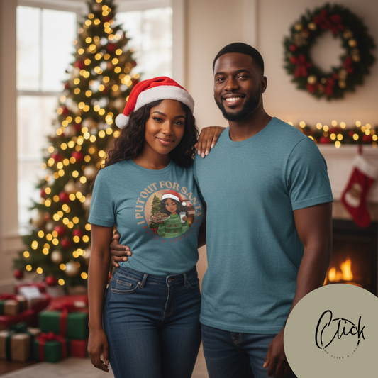 I Put Out for Santa Christmas Tee V1