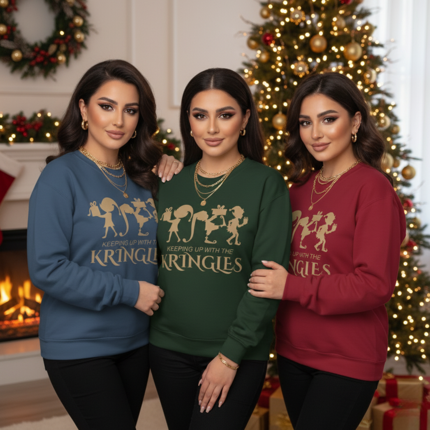 Keeping Up With the Kringles Holiday Crewneck Sweatshirt