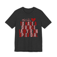 Most Likely To Have Divorce Lawyer On Speed Dial Tee — Funny Heart Graphic Galentine’s Day Shirt