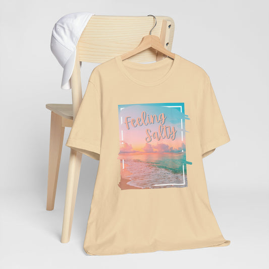 Feeling Salty Unisex T-Shirt, Beach Vibe Tee, Summer Casual Wear, Vacation Gift, Ocean Lover Apparel
